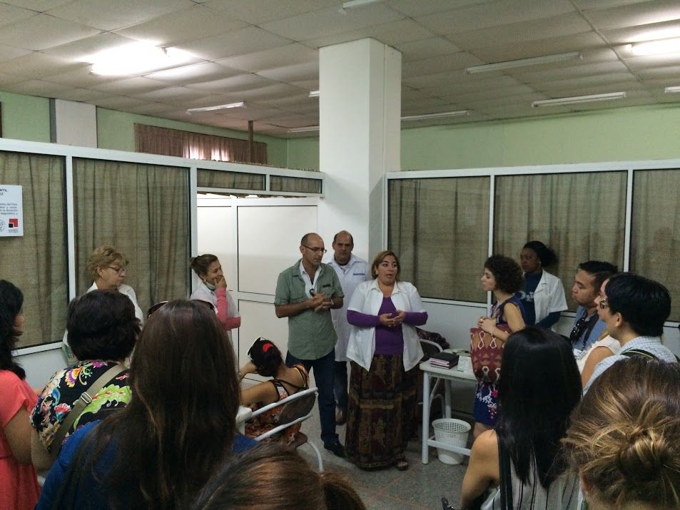 Nursing students visit a maternity home for women with high-risk pregnancies