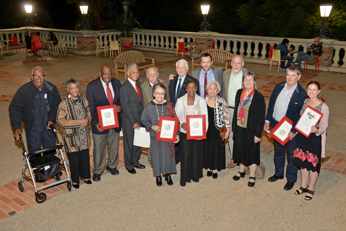 UCLA Freedom Riders and other participants in a Feb. 6 tribute
