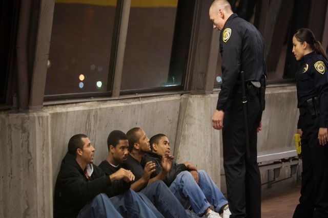 Police and young men