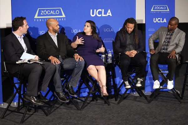 Panel at a "Thinking L.A." event discussing diversity in Hollywood