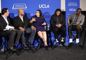 Panel at a "Thinking L.A." event discussing diversity in Hollywood