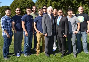 Chancellor Gene Block with UCLA student veterans