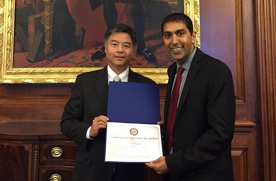 Neil Garg and U.S. Rep. Ted Lieu
