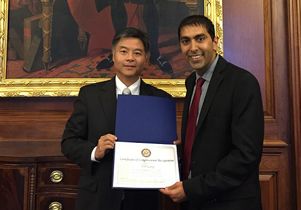 Neil Garg and U.S. Rep. Ted Lieu