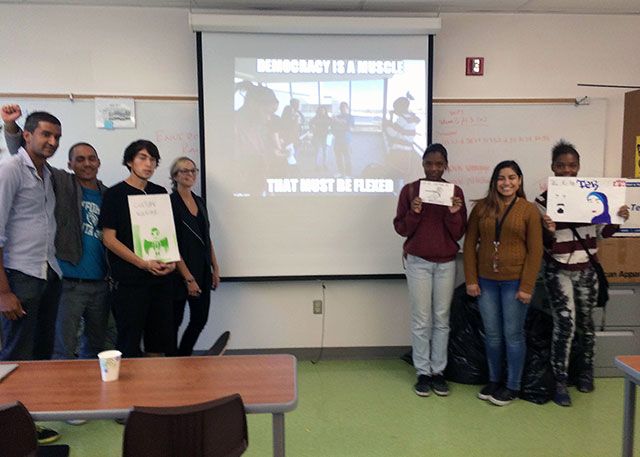 High school students present their digital media projects