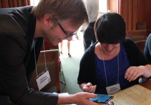 Michael Emmerich and a student