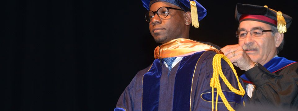 UCLA graduate student hooding ceremony