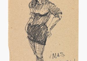 José Montoya sketch of woman