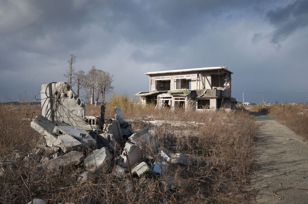 Ruined house on Fukushima coast