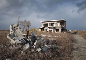 Ruined house on Fukushima coast