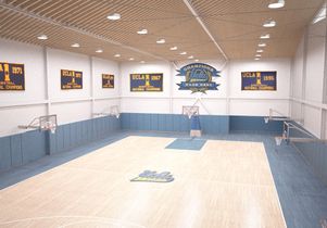 Interior of the new Mo Ostin Basketball Center