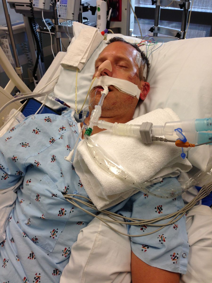 Greg Parks in the neuro ICU