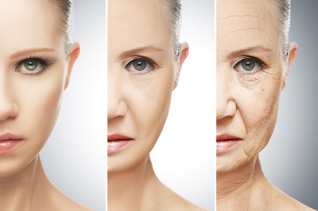 A woman in the aging process