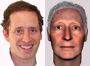 Anderson researcher Hal Hershfield and his 68- to 70-year-old self 