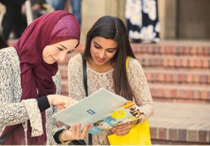 Visitors to campus on Bruin Day
