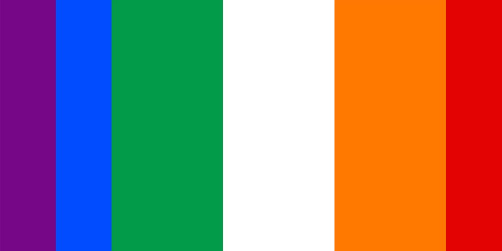 Irish LGBT rainbow flag