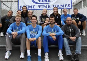 UCLA student-athletes and Mike Linn