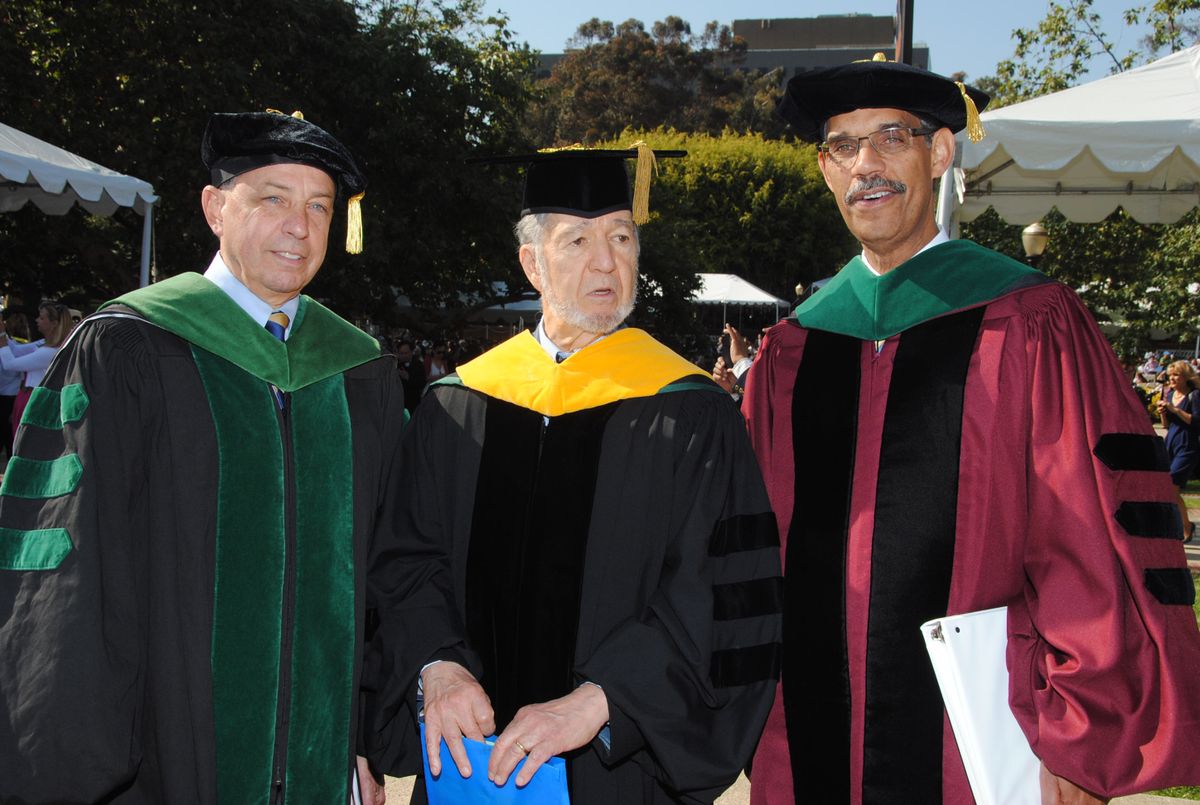 Dr. John Mazziotta, Professor Jared Diamond and Dr. Clarence Braddock III