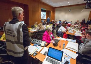 Disaster drill at Reagan UCLA Medical Center