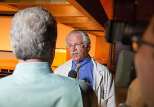 Dr. Gill Cryer, chief of trauma, is interviewed