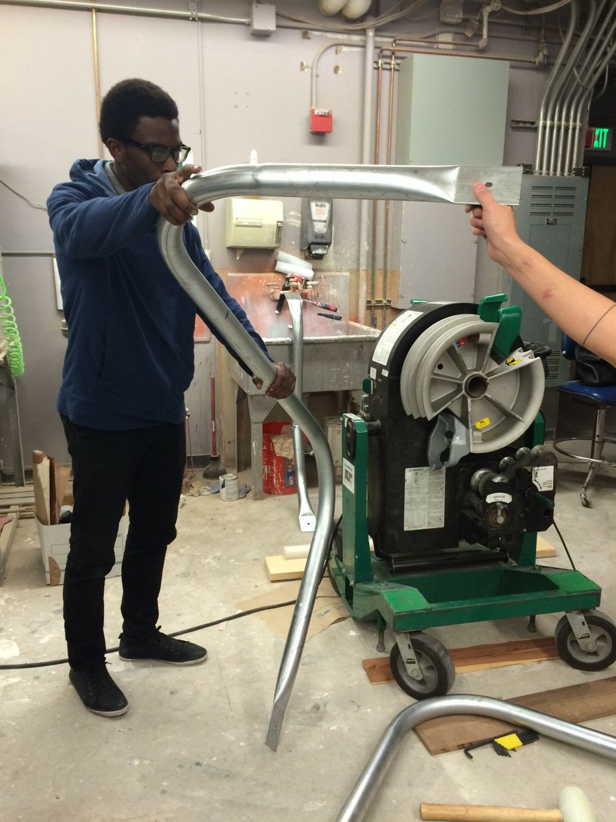 Bending pipes for the framework of the backyard home