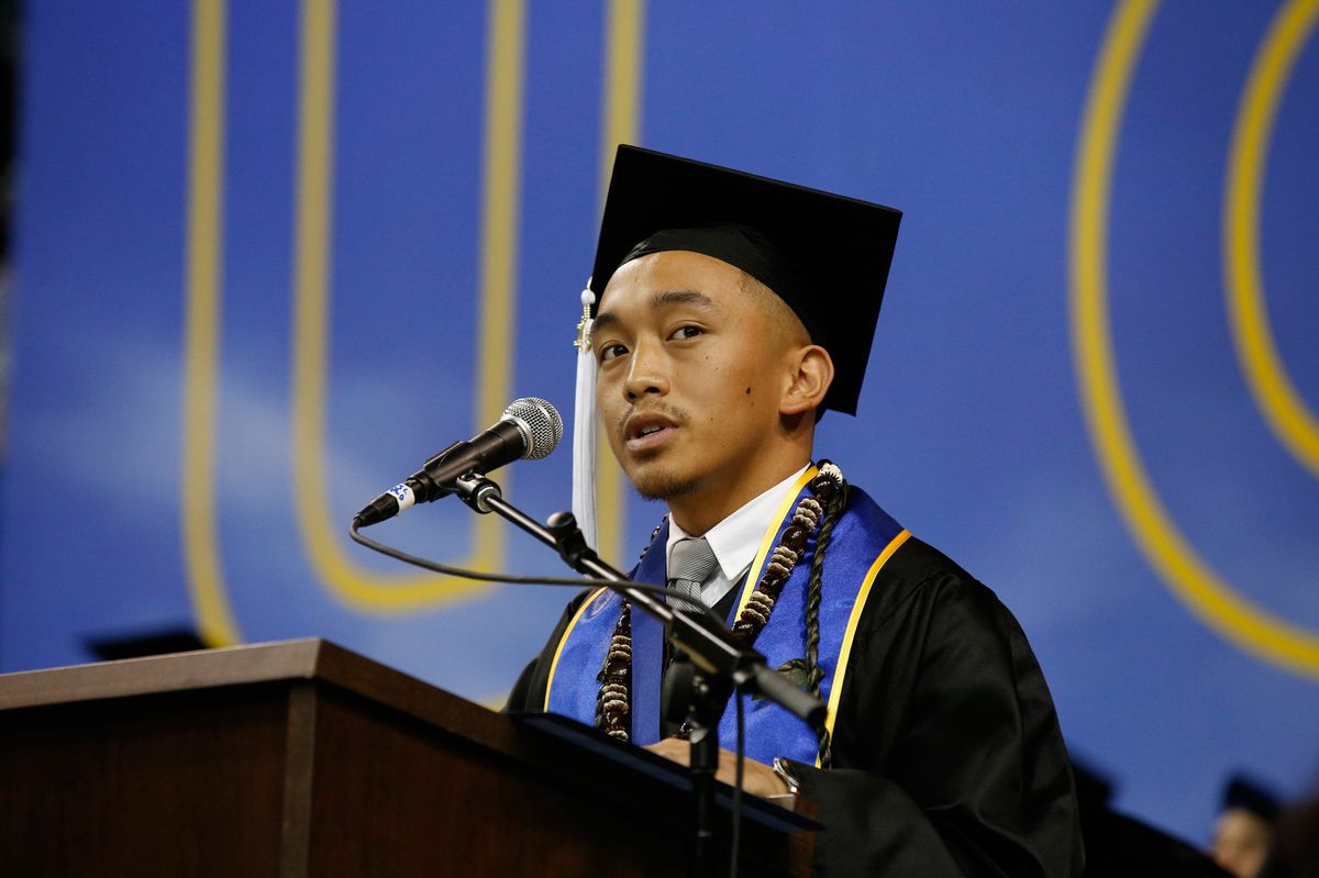 Angelo Antonio Jr. at Commencement 2015