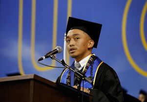 Angelo Antonio Jr. at Commencement 2015