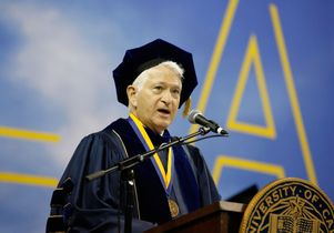 Chancellor Block at Commencement 2015 