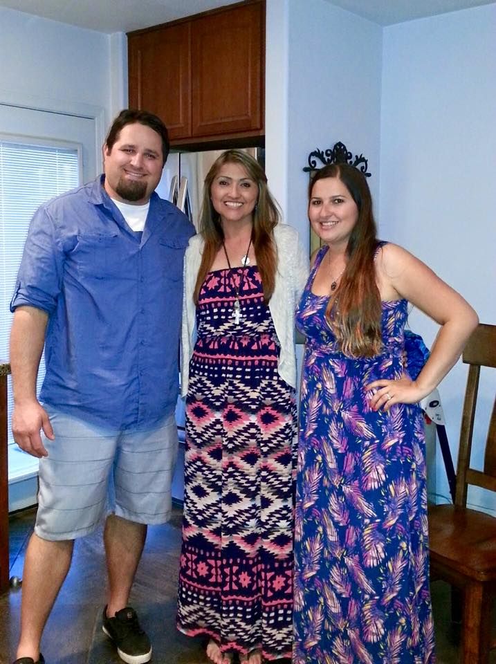 Julie Hancock (center) and her children, Daniel and Shannon