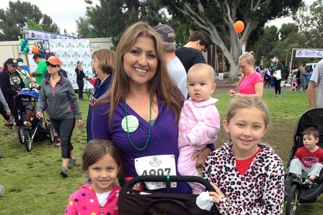 Julie Hancock and her five grandchildren