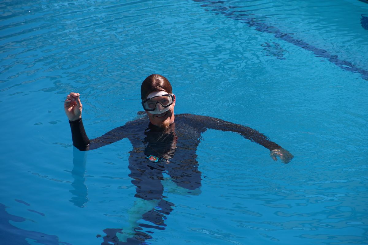 Earring in UCLA pool