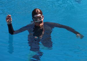 Earring in UCLA pool