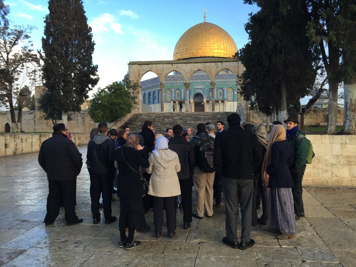 The students visit the Temple Mount/Haram al-Sharif in Jerusalem