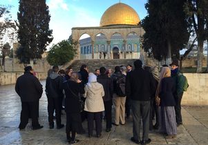 The students visit the Temple Mount/Haram al-Sharif in Jerusalem