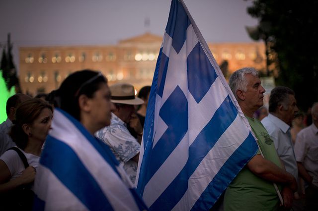 Greece Bailout flag