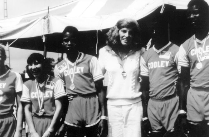 Eunice Shriver at 1972 international games at UCLA