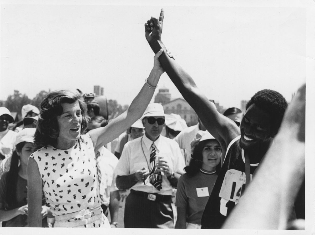  Eunice Kennedy Shriver at 1972 Special Olympics games at UCLA