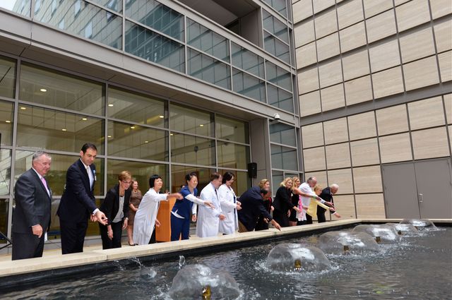 Representatives from UCLA Health, One Legacy and patient families