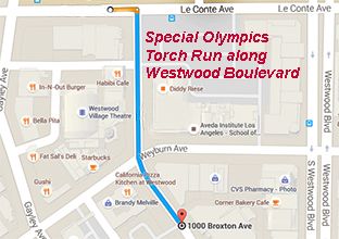 Special Olympics torch run route