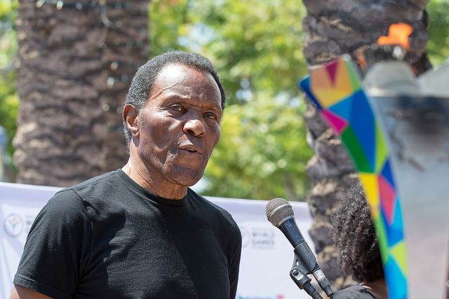 Rafer Johnson Special Olympics torch