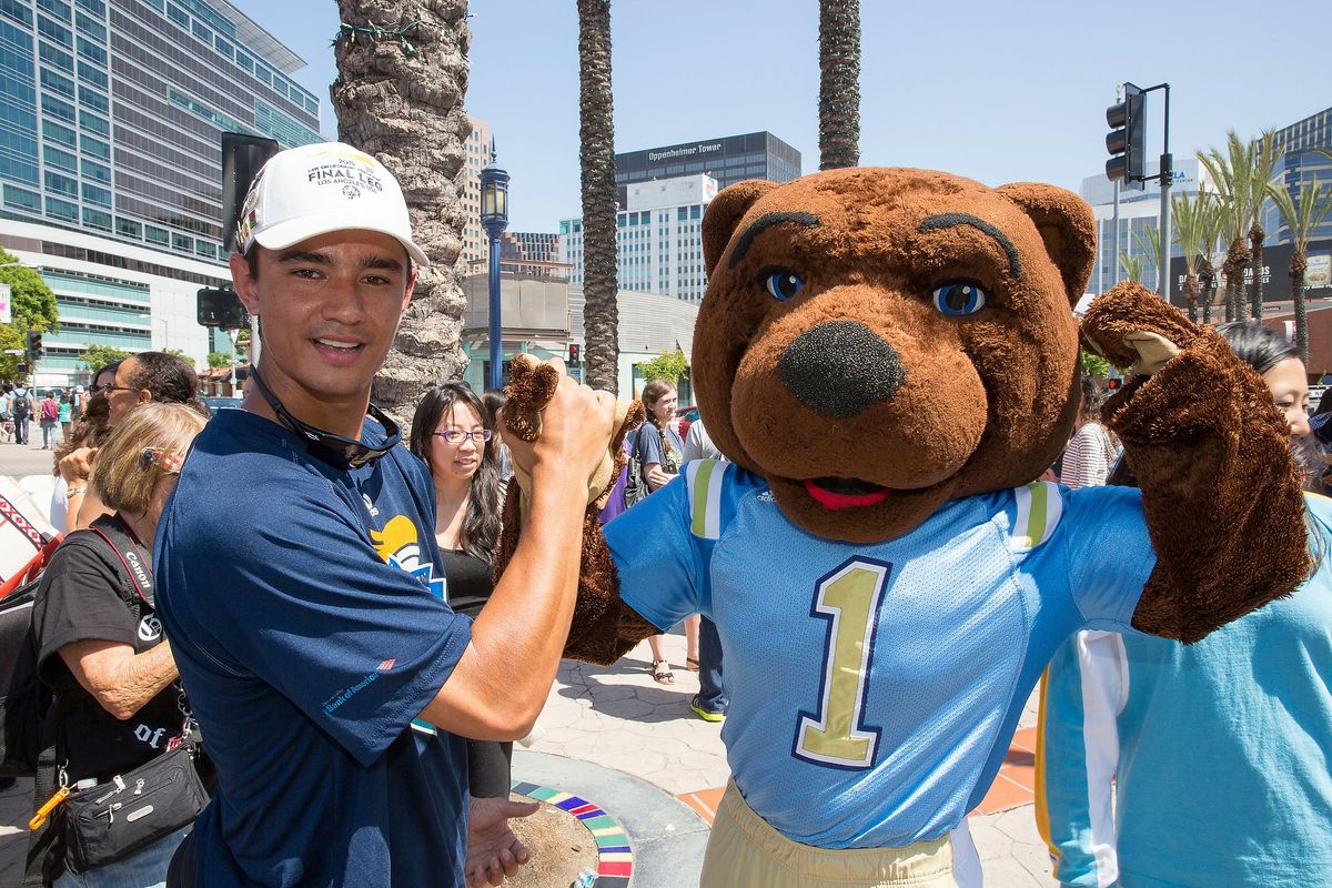 Brett Laza with Joe Bruin