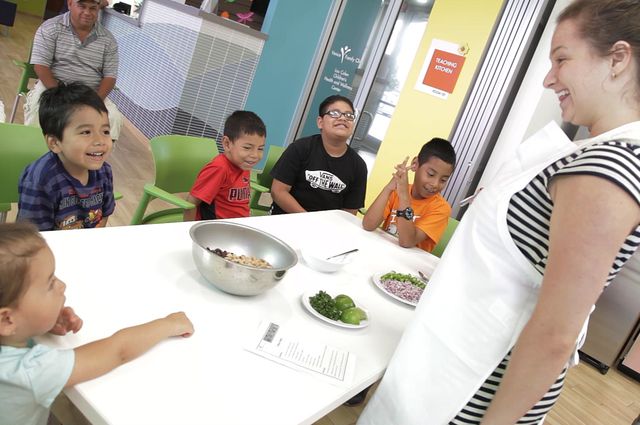 Claudia Varney and kids at Venice Family Clinic