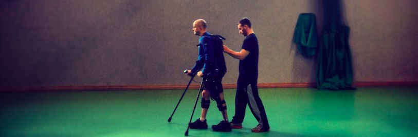 Mark Pollock taking steps