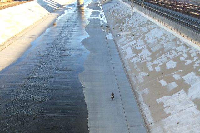 LA River cyclist