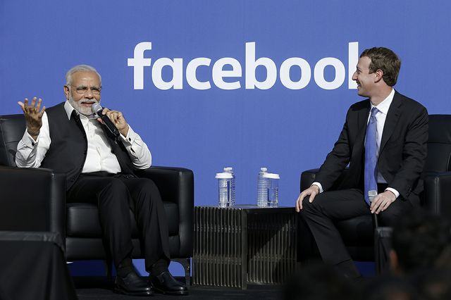 Narendra Modi and Mark Zuckerberg