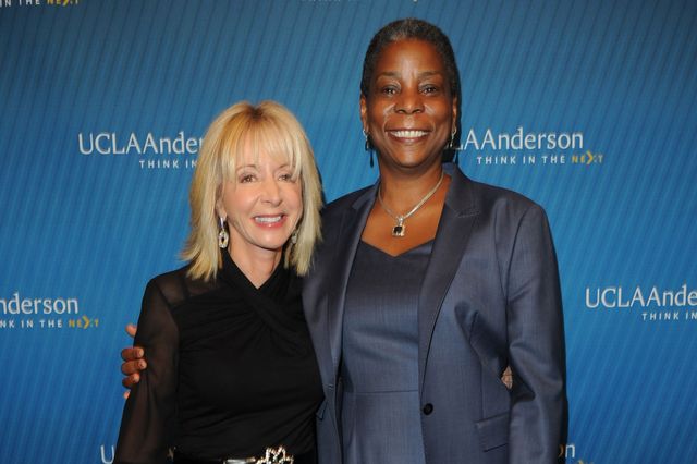 Anderson dean Judy Olian and Wooden award winner Ursula Burns, chairman and CEO of Xerox