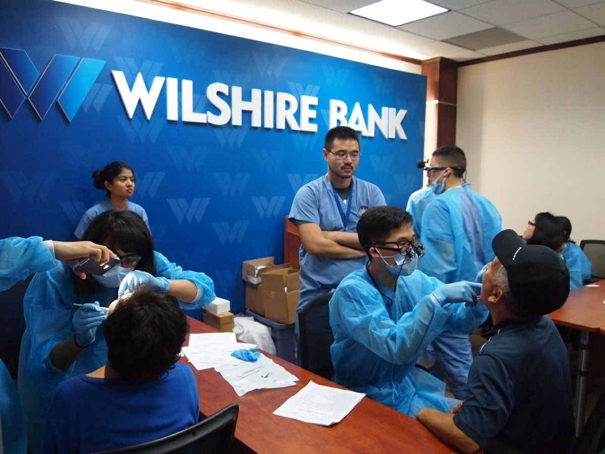 Dental screening day at Wilshire Bank 2015