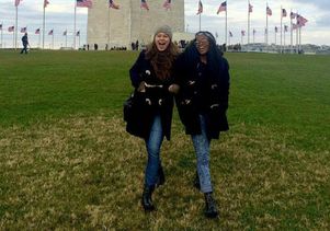 UCLA students Morgan Cadigan and Ifeoma Ekeomodi