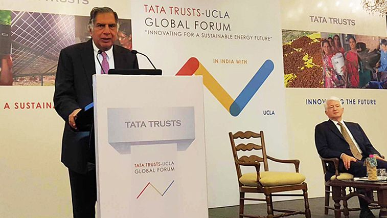 Ratan Tata at the UCLA Tata forum in India