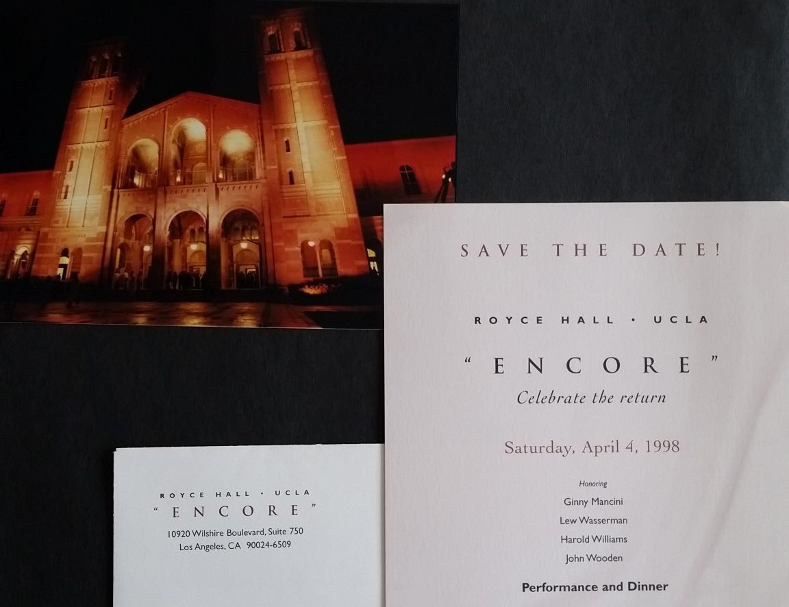 Royce Hall Celebrate the Return 1998 01